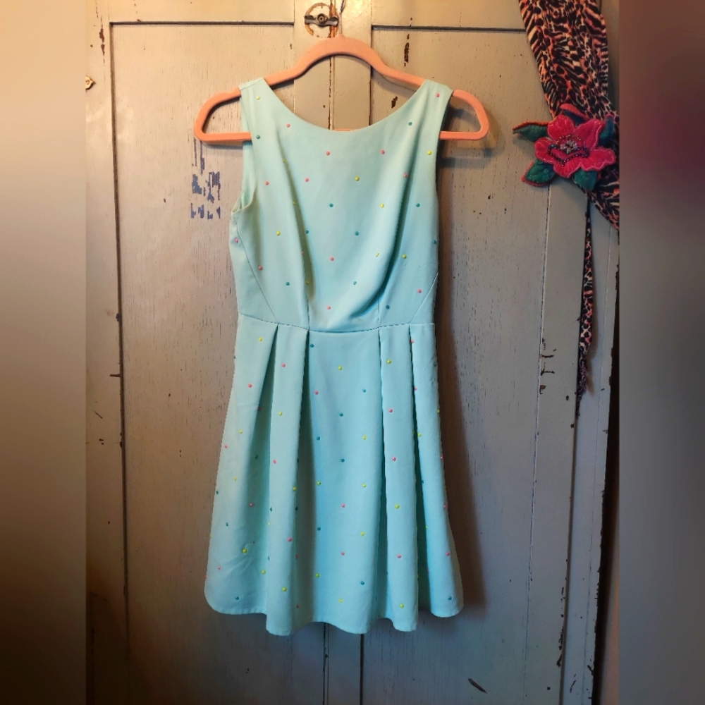 light blue baby doll dress